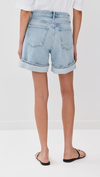 AGOLDE Women's Dame Shorts: High Rise Baggy Cuff