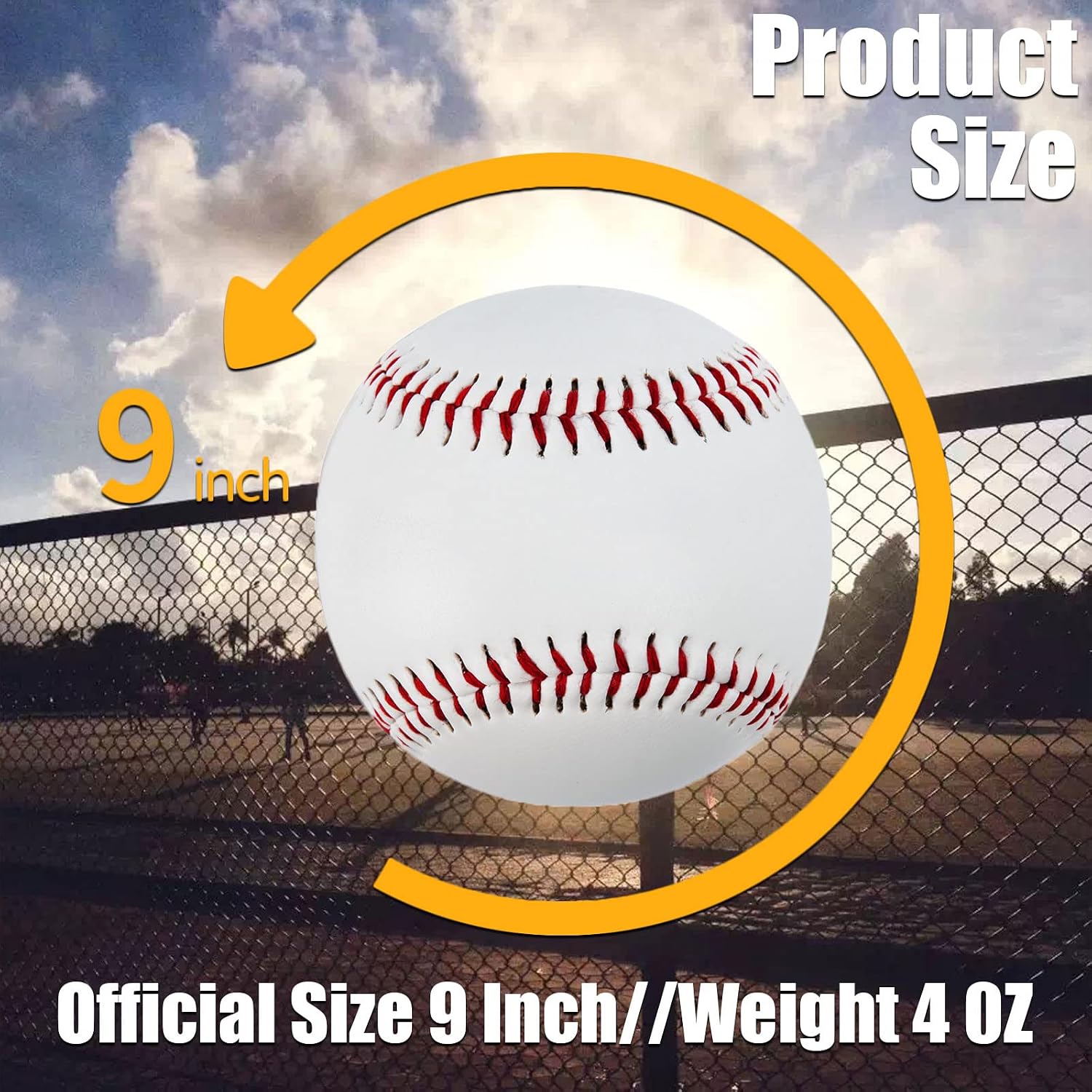 GKK Baseball 6 Ball Pack Practice Training Baseballs for Youth 9 Inch Baseballs for Pitching Throwing Unmarked Autographs Baseball