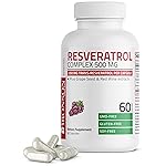 Bronson Resveratrol 500 Complex Standardized Trans-Resveratrol + Grape Seed & Red Wine Extract, 60 Capsules