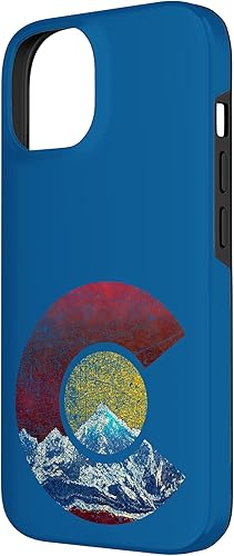 Miniatura 5 de Funda para iPhone 13 Colorado Flag Themed Mountain Scene