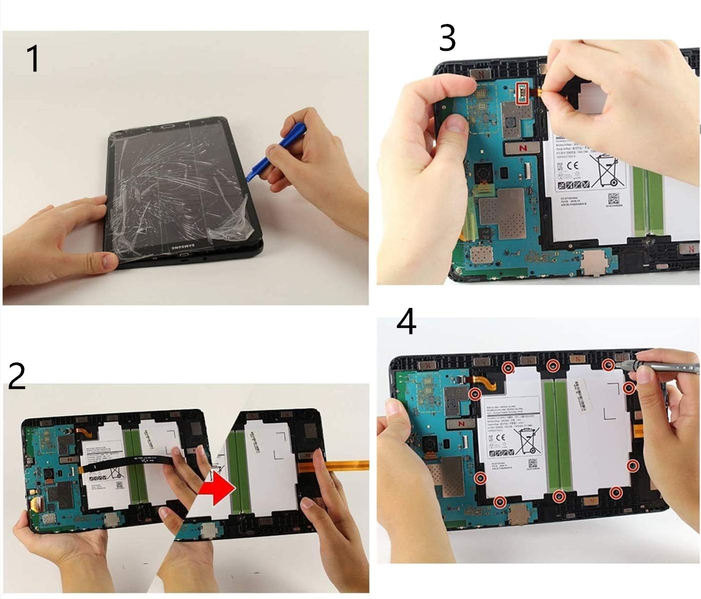 EB-BT585ABE Tablet Batteria per Samsung Galaxy Tab A 10.1 inch 2016 SM-T580 SM-T585 SM-T585C SM-P580 SM-P585 SM-T587 SM-T587P Series EB-BT585ABA Tools 3.8V 27.74Wh 7300mAh