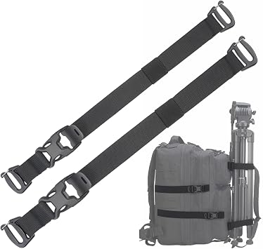 Tactical Molle System Backpack Straps - Adjustable 20.8" Pack Attachment Strap Accessories