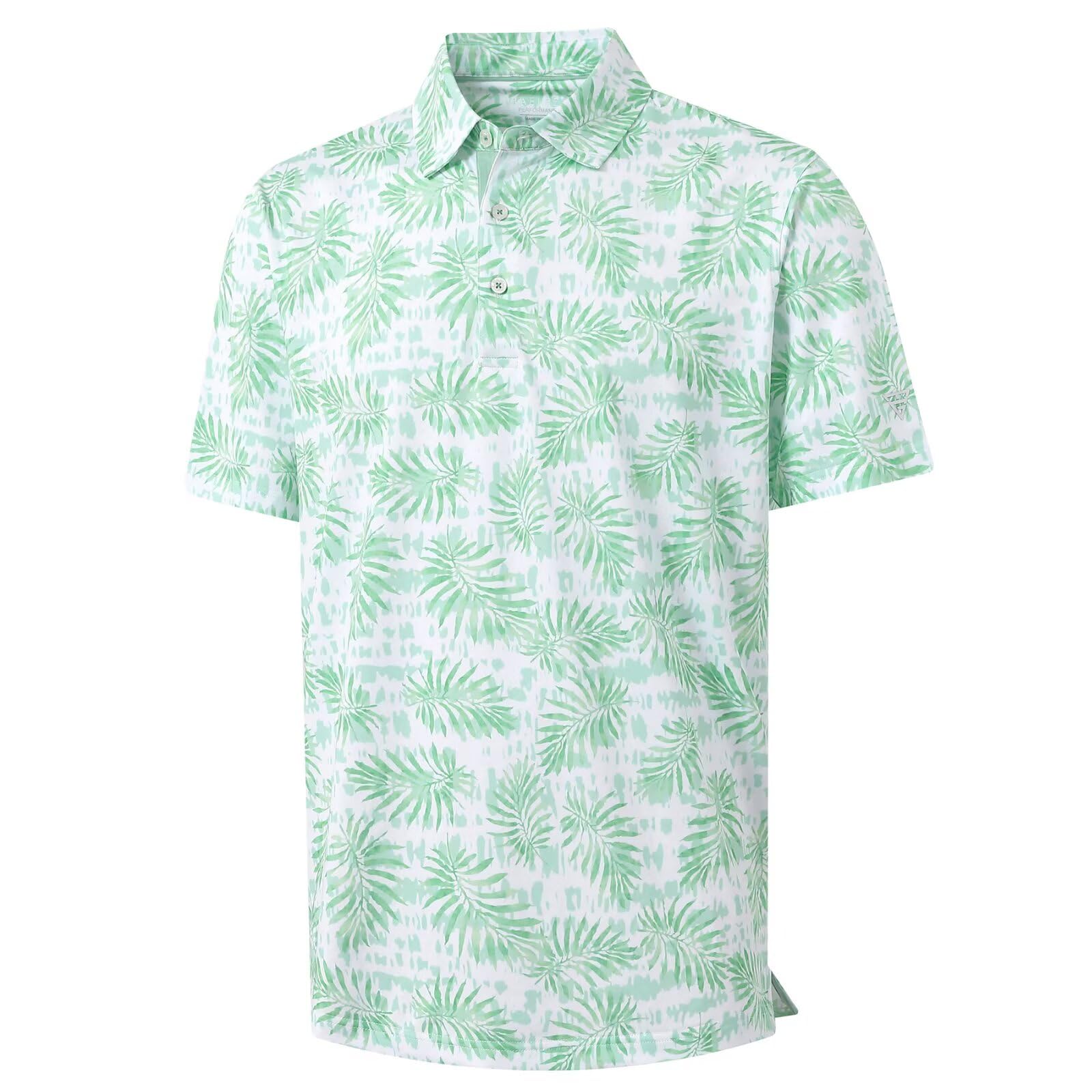 M MAELREG Mens Golf Shirt Short Sleeve Dry Fit Print Moisture Wicking Performance Patterns Collared Polo Shirt — view 61