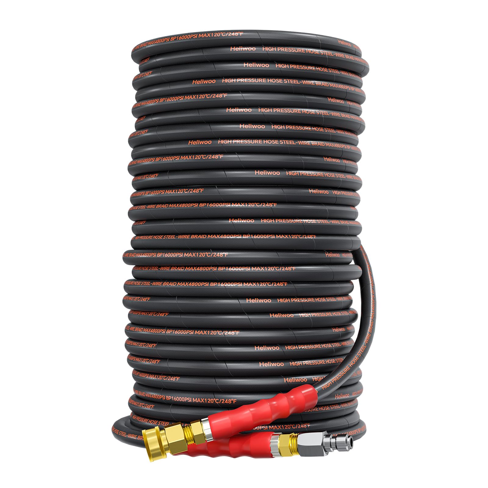 150FT Pressure Washer Hose 3/8" 4800PSI Kink Resistant