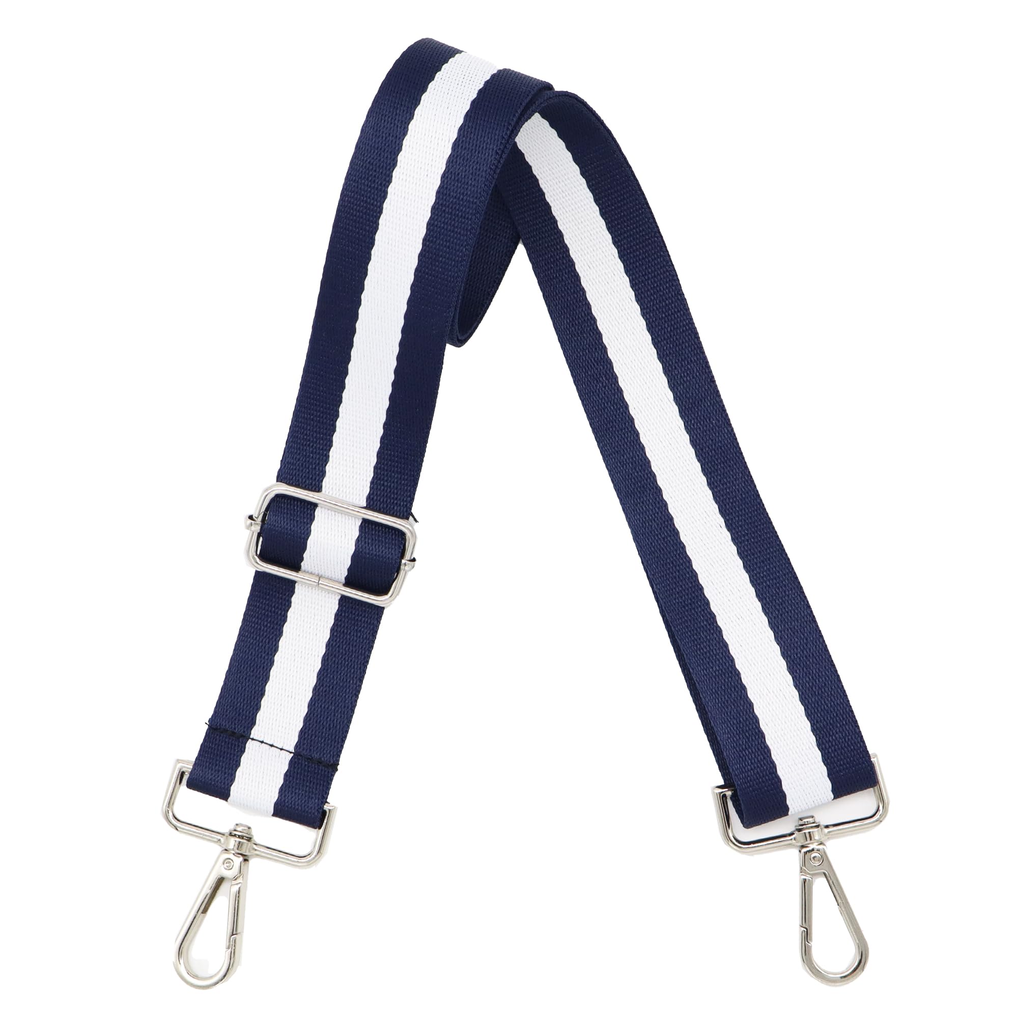 Wide Purse Strap Adjustable Replacement Crossbody Bag Strap Silver Hardware Shoulder Straps