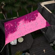 Waterproof Sun Shade Sail, 95% UV Block Sun Shade Canopy Rectangle Outdoor Shade Cover, Awning Shelter for Outdoor Patio Garden Backyard,Customizable 1, Rose Pink, 8x10