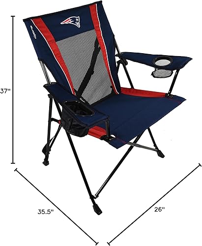 Vista 3 de Kijaro Dual Lock Pro NFL - Silla plegable para fanáticos deportivos, 26 pulgadas de largo x 35.5 pulgadas de ancho x 37 pulgadas de alto, New New