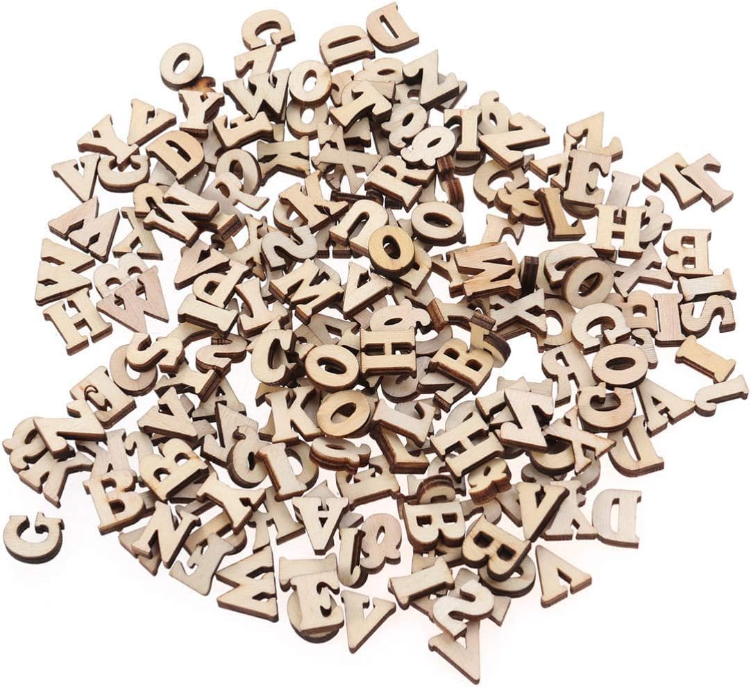 400 Lettres En Bois 15mm Pour Scrabble - Alphabet Non Peint - AetherAurora