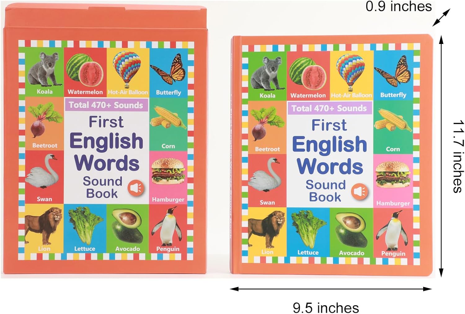 First English Words Sound Book for Kids - My First English Sound Book with Speak and Spell Feature, 21 Themes 470+ Words Picture-Audio Books for Kids
