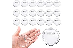18 Pack Acrylic Design Button 2.4"/60mm Name Badge DIY Buttons