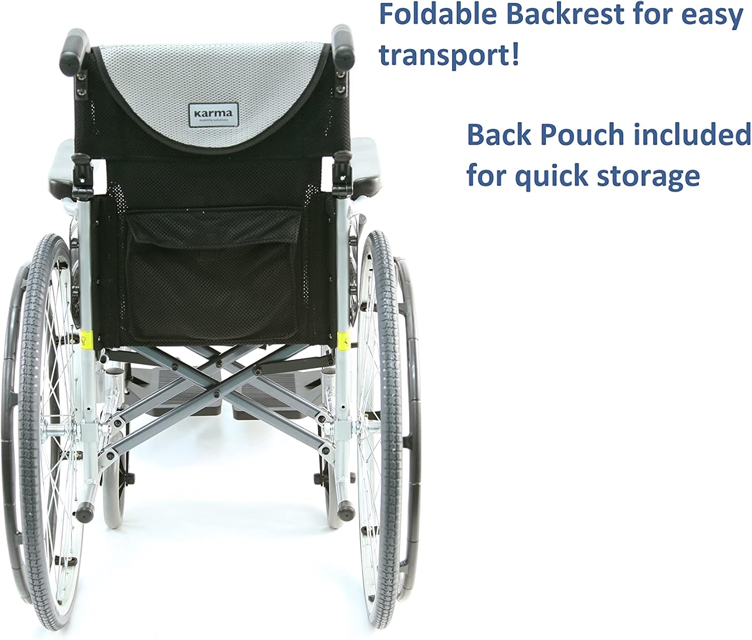 Karman S-115 Ergonomic Wheelchair 25 lbs, 16" Seat and Quick Release Axles, Pearl Silver