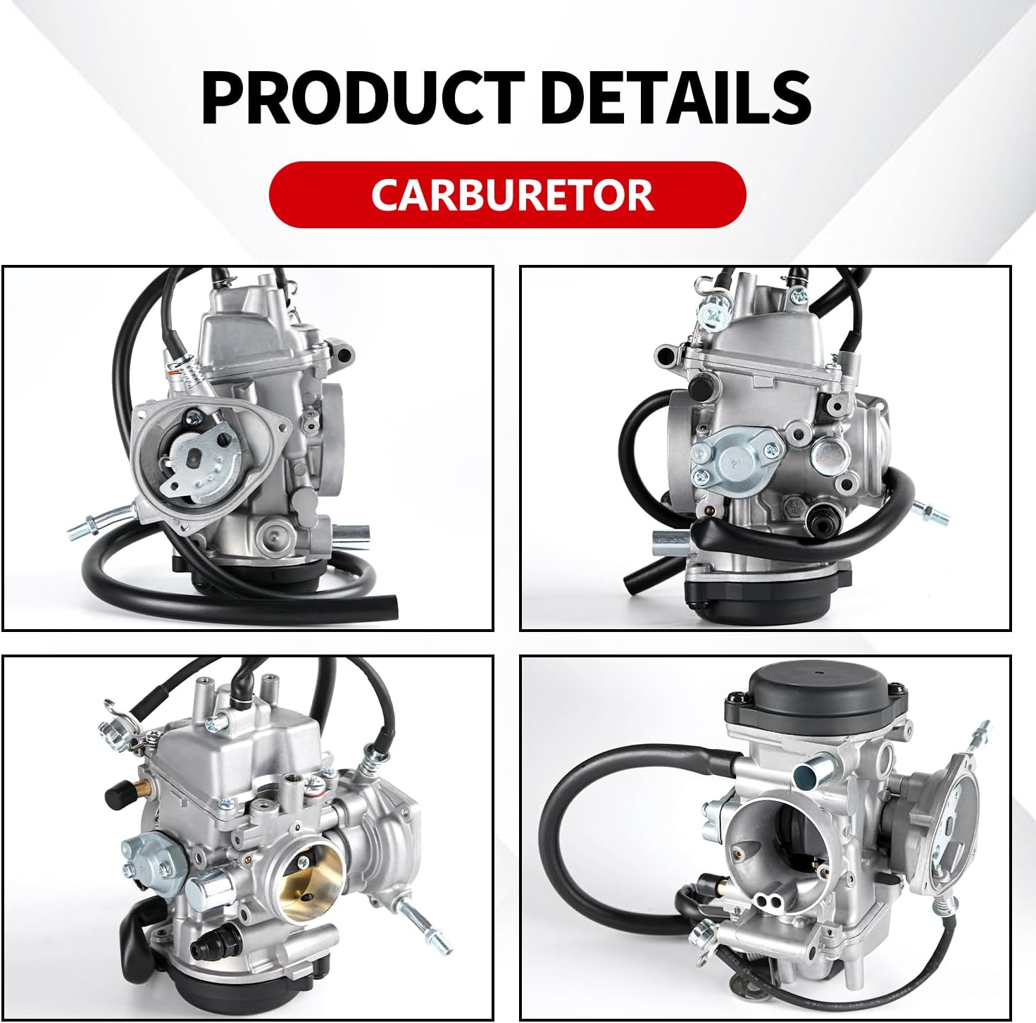 YFM400 Carburetor Fits for Yamaha 2000-2006 Big Bear YFM 400,Kodiak 400,2007-2010 Wolverine 450,2007-2014 Grizzly 350 450 ATV with Air Fuel Filter