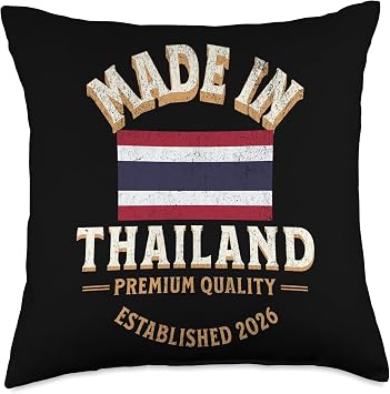 Made In Thailand 2026 Premium Quality Thai Flag Throw Pillow