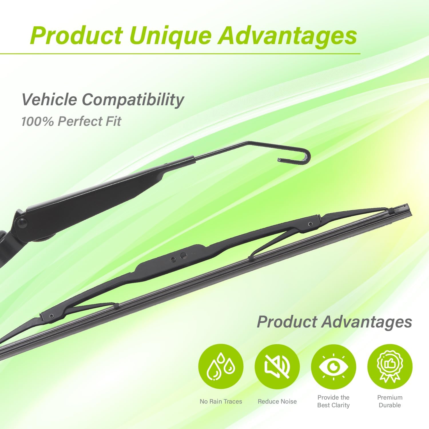 LKK Rear Windshield Wiper Arm Blade Assembly Kit Compatible with Dodge Grand Caravan 2011-2020, Chrysler Town & Country 2011-2016, Ram C/V 2012-2015 Rear Wiper Set