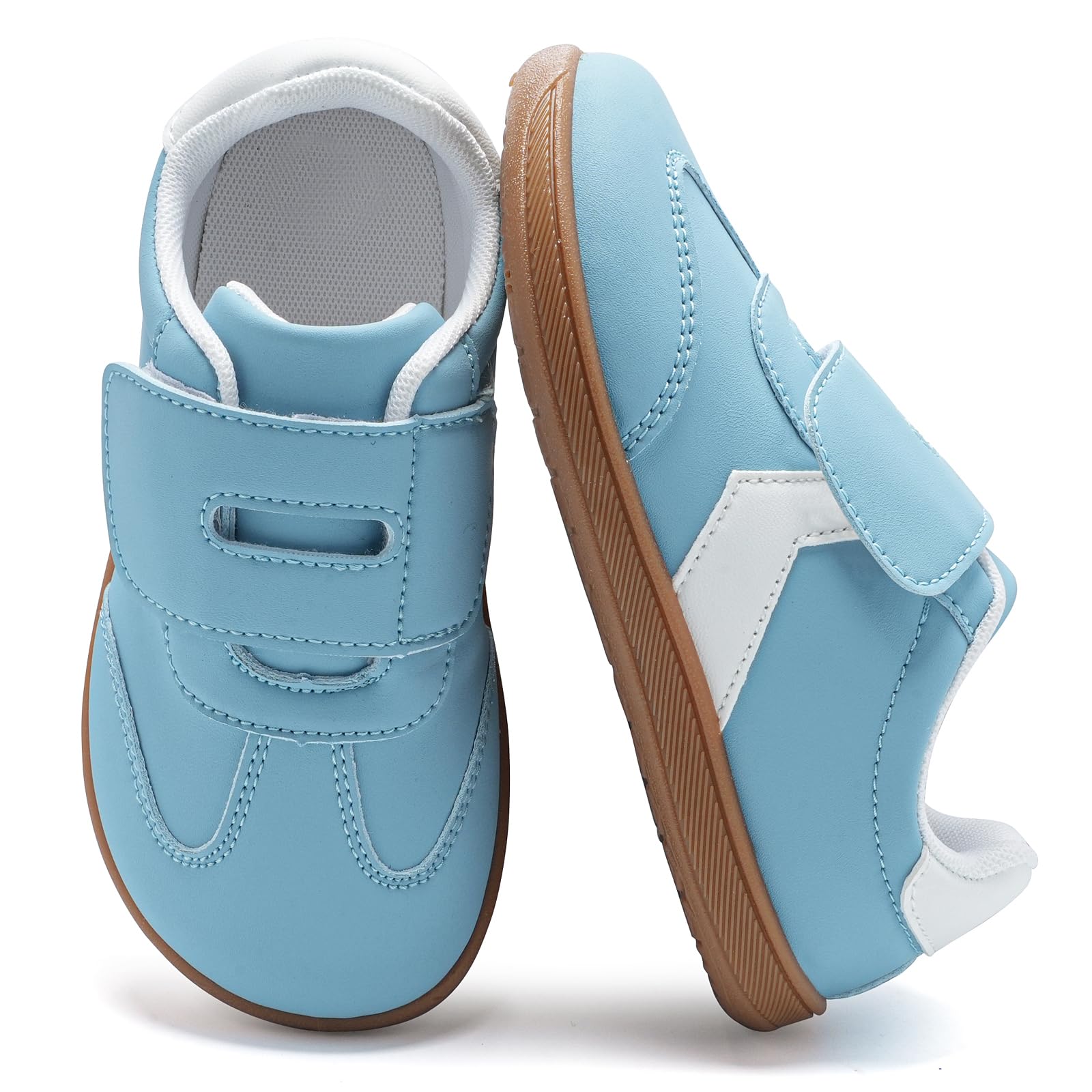 Ciomokeo Toddler Shoes Boys Girls Wide Toe Box Barefoot Shoes Non Slip Zero Drop First Walking Sneakers for Toddler, Little/Big Kid