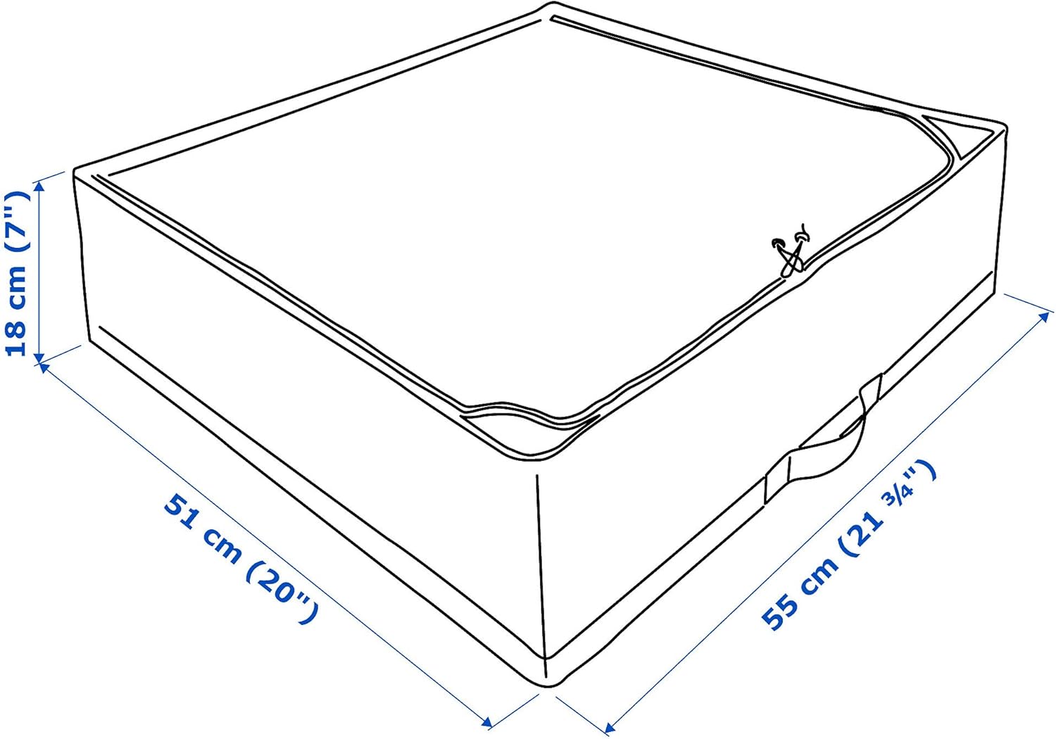 STUK storage case, 55x51x18 cm, white/grey