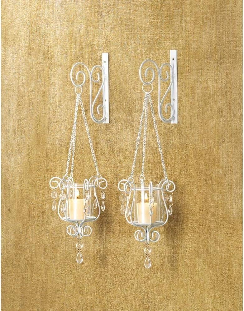 Bedazzling Pendant Candle Holder Wall Sconce Decor Pair