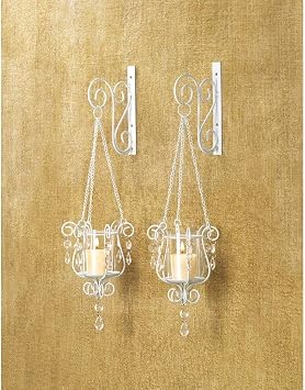 Bedazzling Pendant Candle Holder Wall Sconce Decor Pair