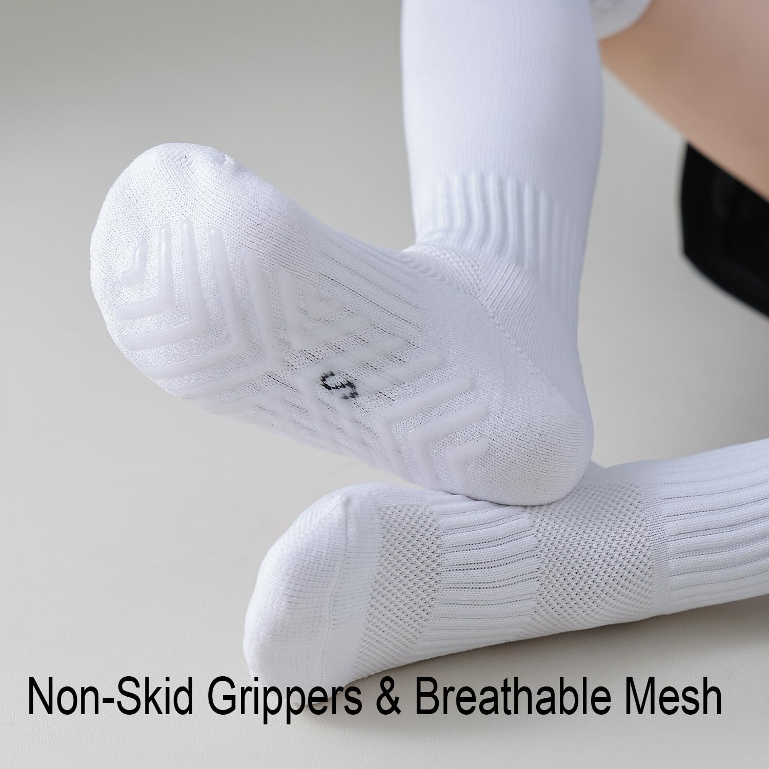 EPEIUS Kids Soccer Socks Non Slip Knee High Socks Sport Grip Soccer Socks Softball Baseball for Youth Girls Boys - Image 3