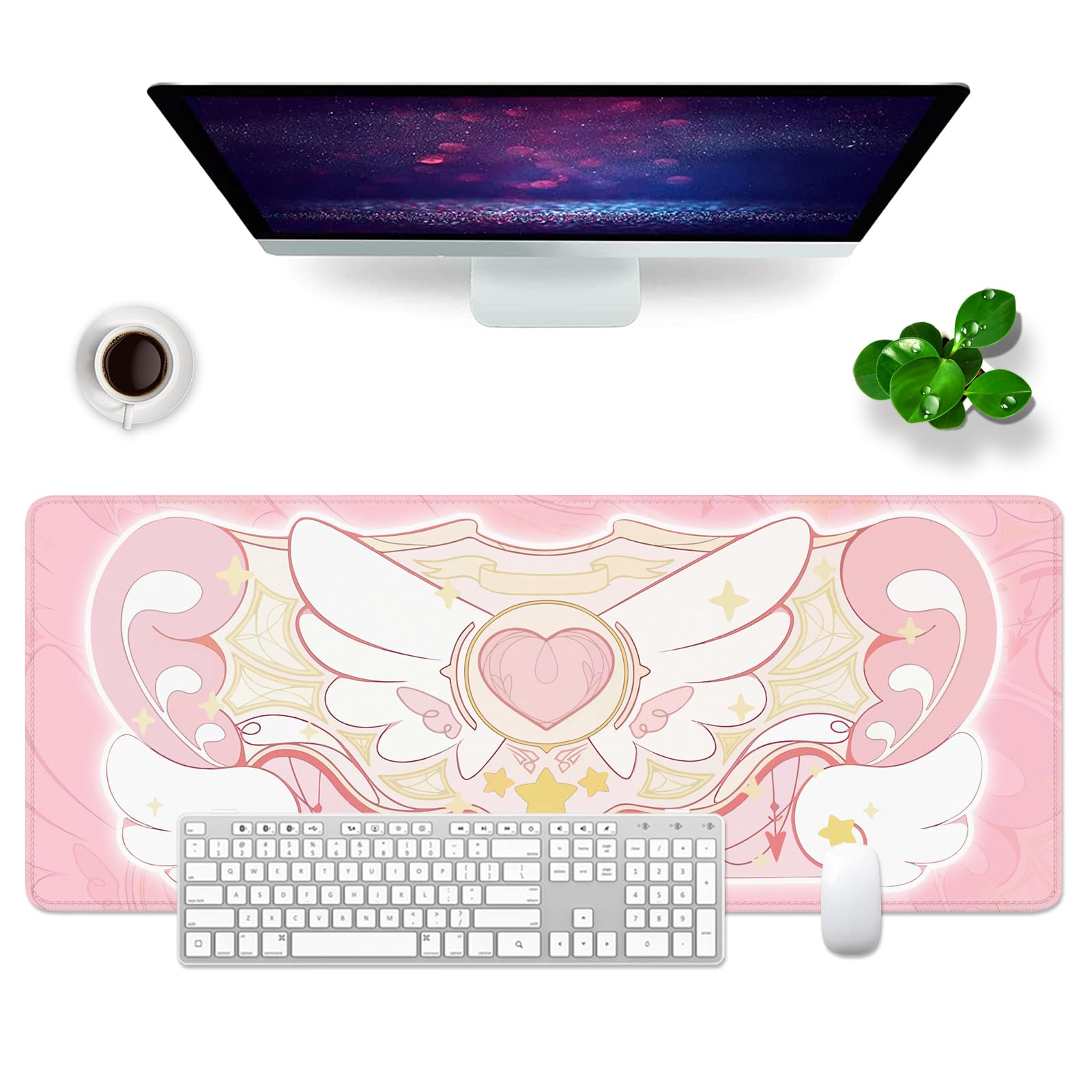 Mauspad Schreibtischunterlage 80x30cm Mousepad XL Groß Mauspad, Computer PC Tastatur Mousepad Groß Desk Pad & Desk Mat XL
