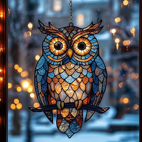 Miniatura 31 de Atrapasoles de cámara vintage retro de acrílico con efecto de vidrio manchado para ventana, colgante de coche, adorno navideño para interior y Como