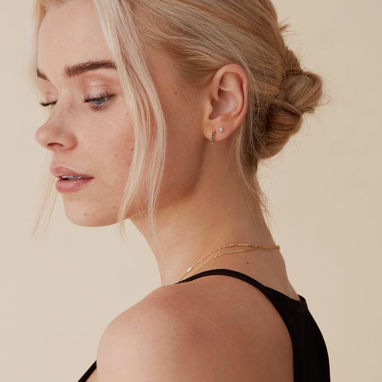 PAVOI 14K Gold Plated 925 Sterling Silver Post Huggies | Cubic Zirconia Huggie Earrings for Women | Green, Garnet, Spinel Blue, Black, Multicolored Stones - Image 4