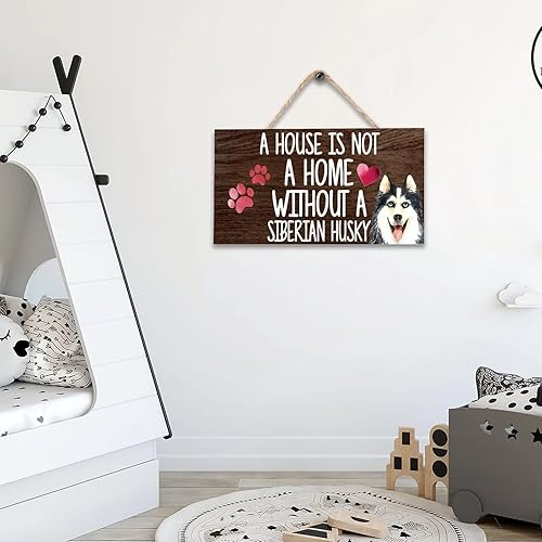 Vista 21 de Welcome Sign for Front Door A House is Not A Home Without A American Bully Dog Sign Door Decoration Pink Love Hearts Solid Wood Sign Hanging Sign