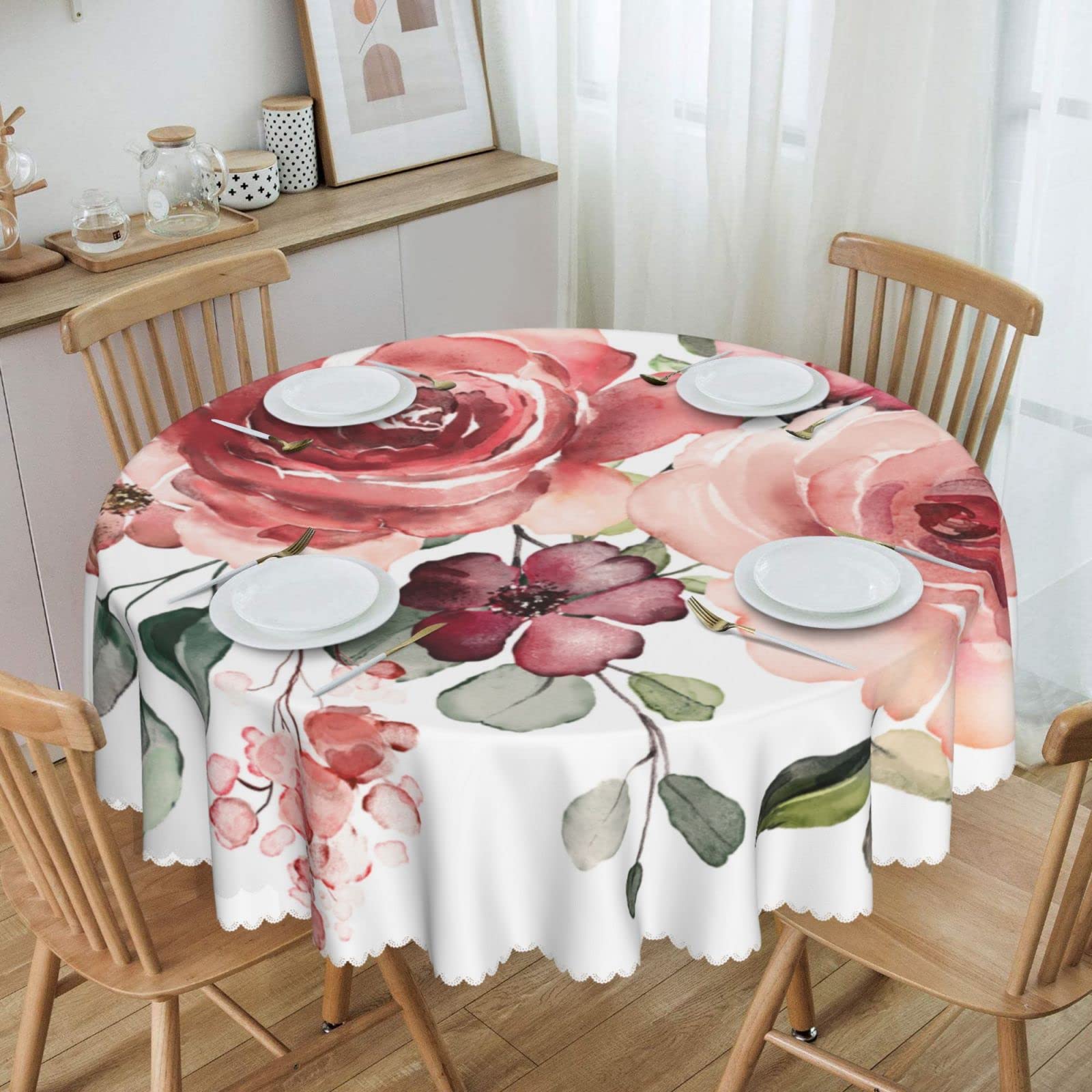 おしゃれ　薔薇　ラウンド　テーブル おしゃれ薔薇ラウンドテーブル