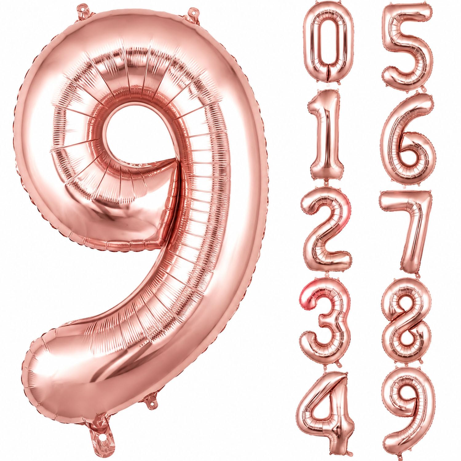 32 Inch Balloon · 9 Number Rose Gold