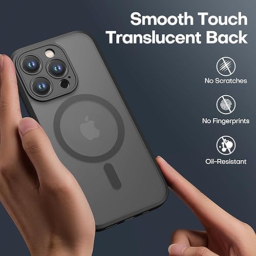 Miniatura 6 de CellEver Funda magnética fuerte para iPhone 15 Pro protección de cámara prueba de caídas de grado militar compatible con MagSafe Funda delgada