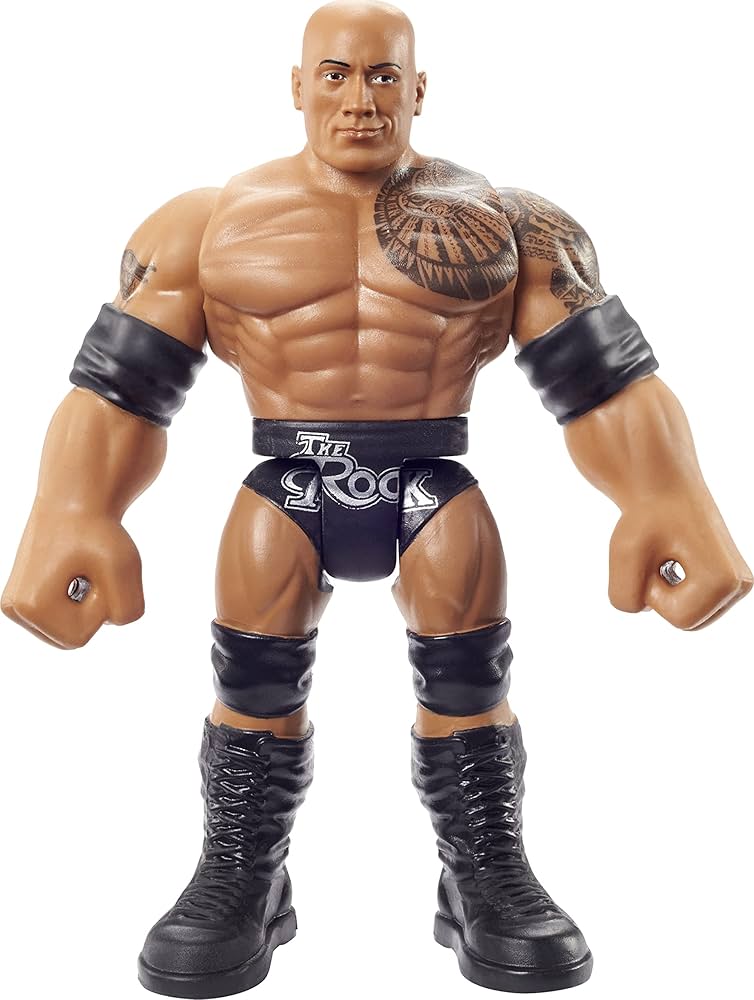 『WWF』THE ROCK フィギュア Amazon.com: WWE Bend 'n Bash Posable 5.5-inch The Rock