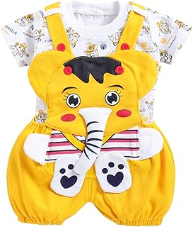 Mommy Club Baby Boy's & Baby Girl's Jumbo The Elephant Dungaree For 0-6Months Baby || Dress Clothes For Baby Boy And Baby ...