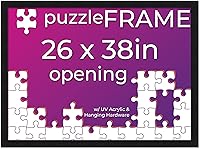 Vista 50 de Poster Palooza Kit de marco de rompecabezas de 20 x 30 pulgadas, incluye hojas de pegamento para rompecabezas, marco de rompecabezas de madera negra