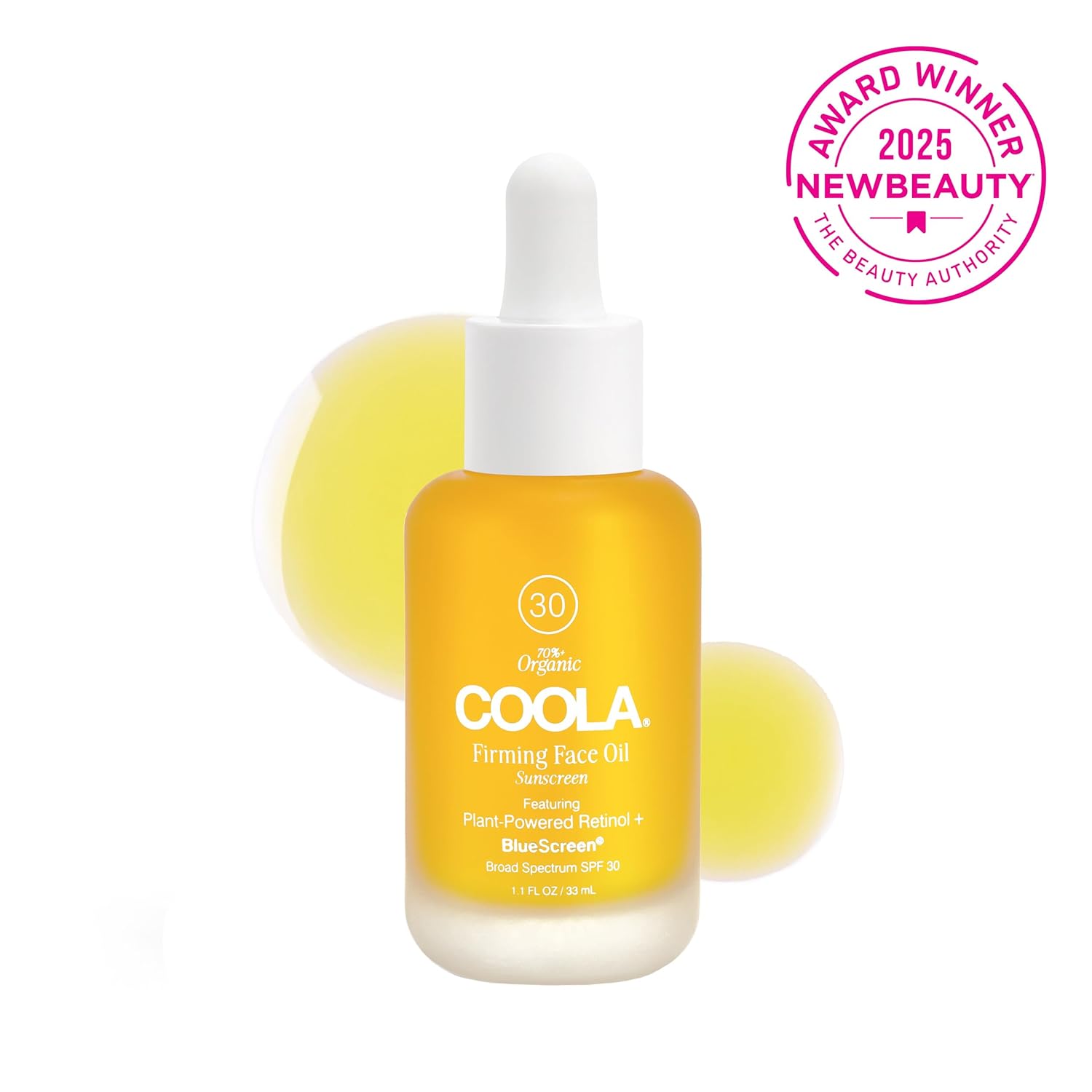 COOLA Firming Face Oil, SPF 30, Organic Lightweight Hydrating Sunscreen Oil with Bakuchiol, Vitamins C, D, E, Sea Buckthorn & Moringa Oils, Firms & Smooths Skin, 1.1 Oz - Image 2