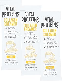 Vanilla Collagen Creamer Single, 0.46 OZ (Pack of 3)