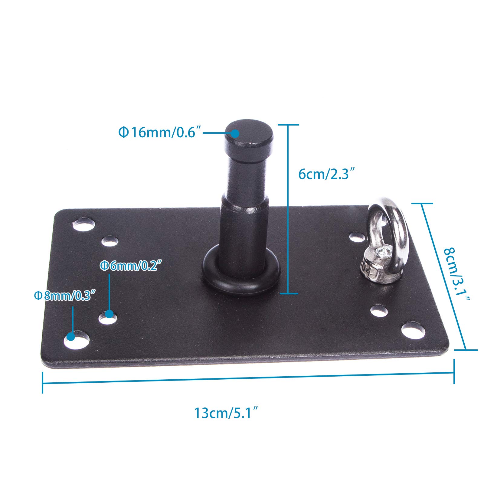 Placa de Montaje en Pared para bebé de 6 cm, Soporte de Metal, Brazo de Brazo con 5/8 Pulgadas, Anillo Colgante para fotografía Flash Monolight Softbox Ring Light