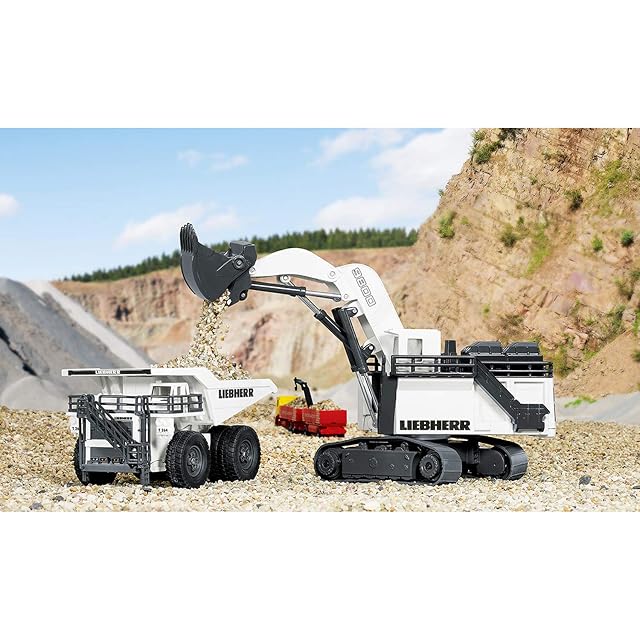 Foto 6 de 7 de Siku 1798 Excavadora de minería Liebherr R9800, Pala Plegable, 1:87, Metal/Plástico, Blanco