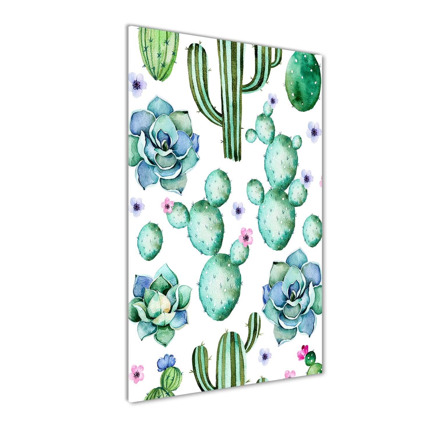 Impression sur verre 50x100 cm Tulup tableau panoramique de cactus vert pour salon