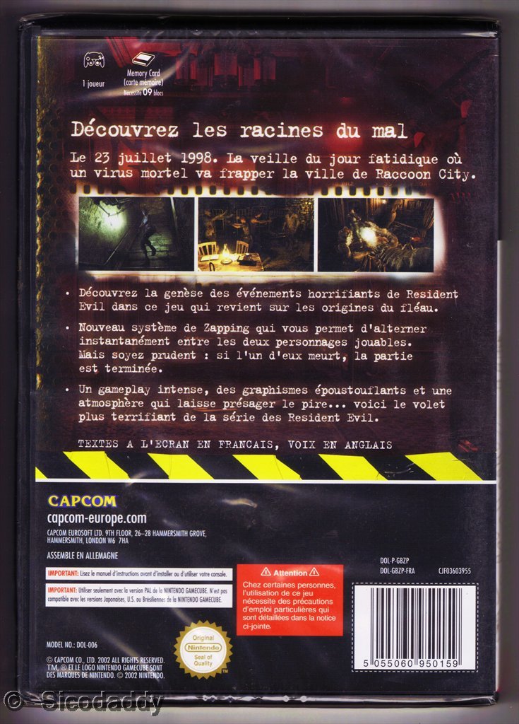 Lot De 2 Jeux GameCube Resident Evil 4 & Zero - Version Française, Avec Notices, Bon état