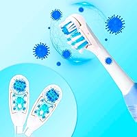 Vista 5 de Cabezales de repuesto eléctrico para cepillos de dientes sensibles (4 unidades) Juego giratorio de limpieza dual compatible con Braun Oral B Cross