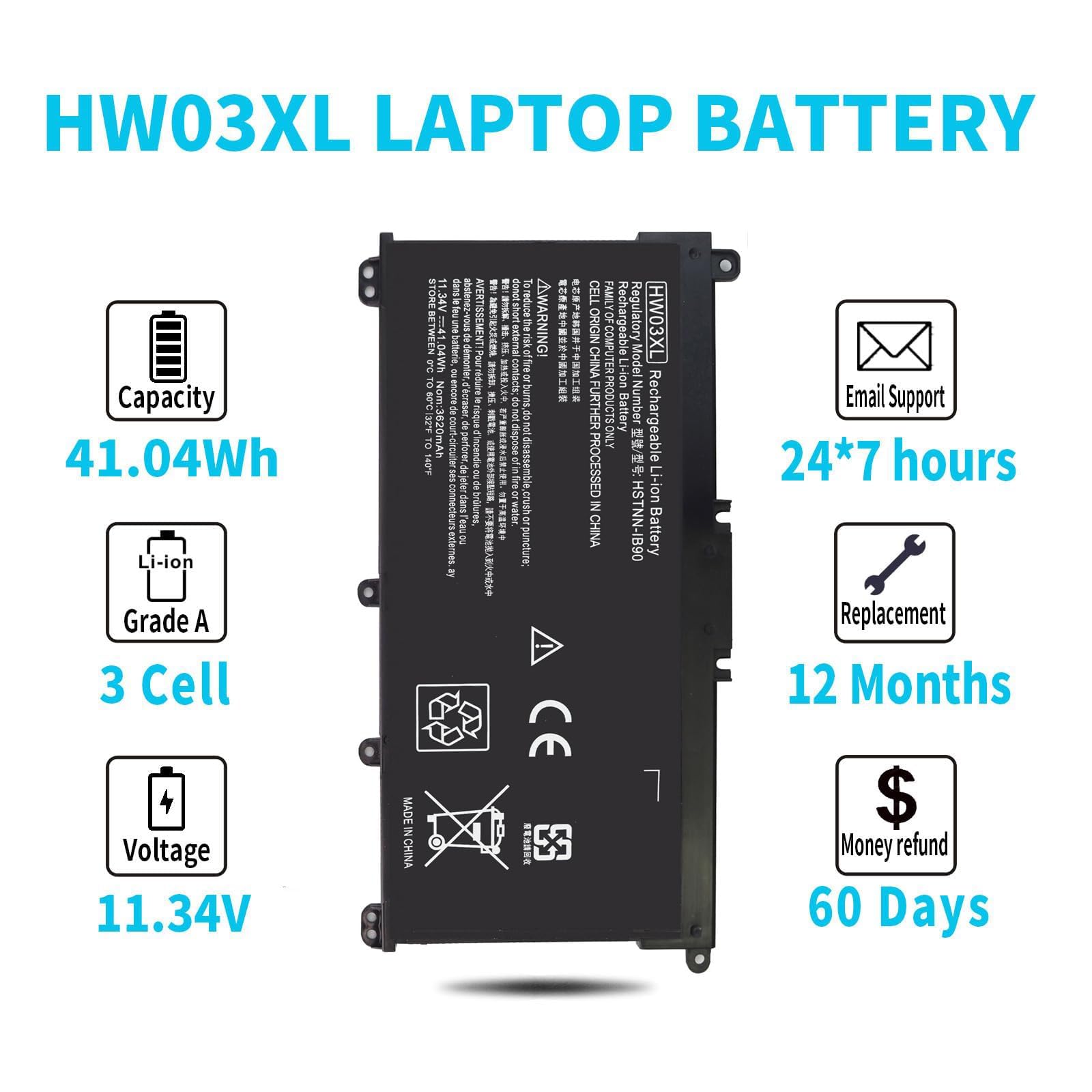 Amazon.com: HW03XL L97300-005 Laptop Battery for HP Pavilion 15-EG