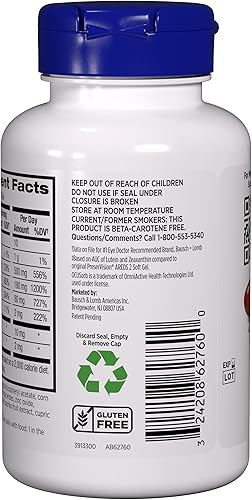 Miniatura 3 de PreserVision AREDS 2 Suplemento vitamínico y mineral para ojos con OCUSorb, 120 geles suaves veganos, contiene luteína, zeaxantina, vitamina C,