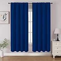 Vista 25 de CUCRAF - Cortinas opacas beige de 45 pulgadas, juego de 2 paneles con bolsillo para barra, cortinas para oscurecer dormitorios y sala de estar