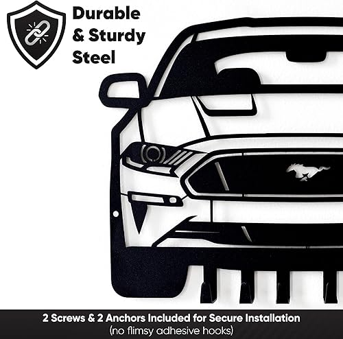 Miniatura 4 de MOOH Llavero de automóvil para pared, soporte de metal para llaves automotrices con 6 ganchos, regalo único para hombres, mujeres, amantes de los