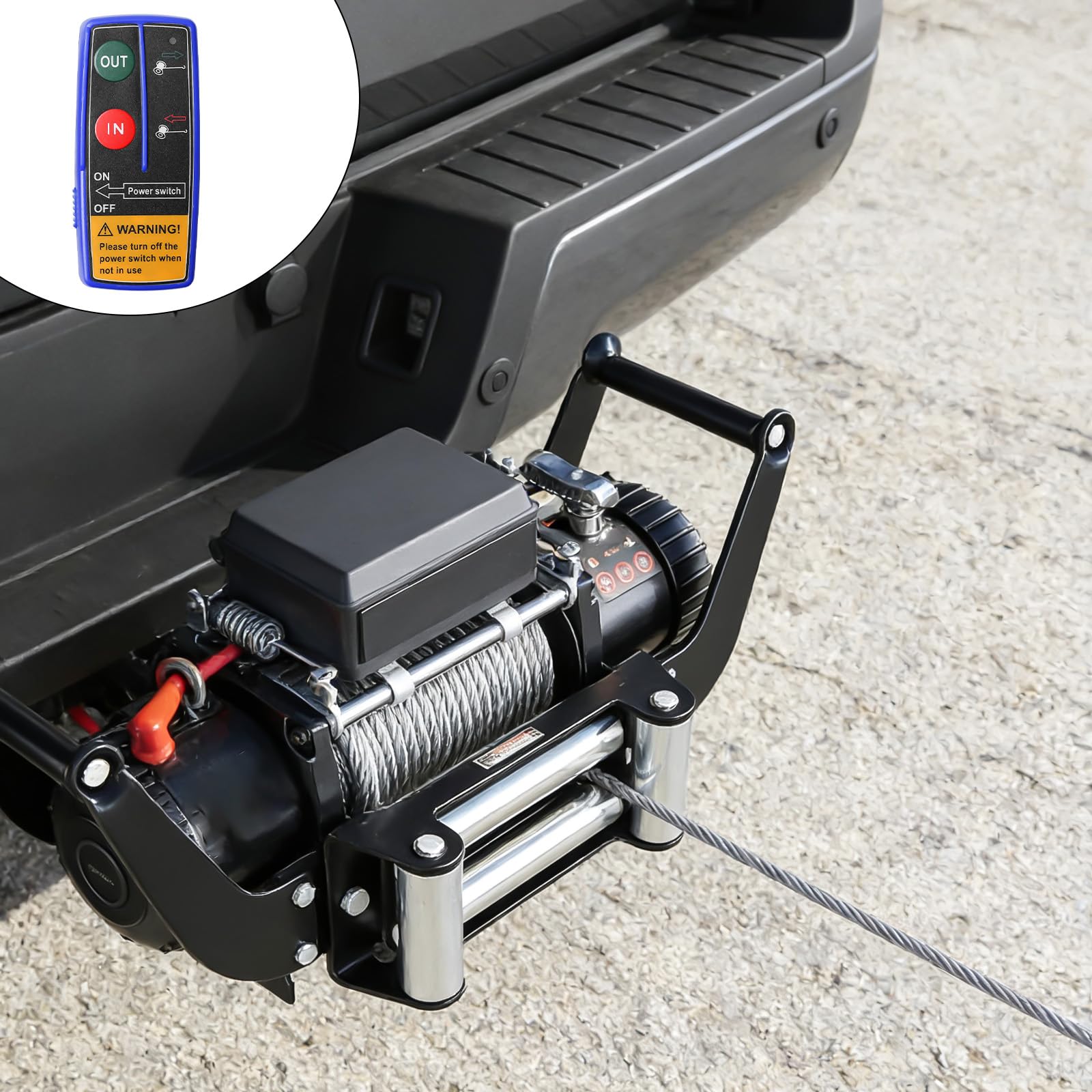 GAOUTO Kit di Telecomando Wireless per Argano 12V 24V, Set Universale di Interruttori per Telecomando Senza Fili, 2 Telecomandi e 1 Ricevitore, Alta Sensibilità con Portata di 23 Metri, per Argano
