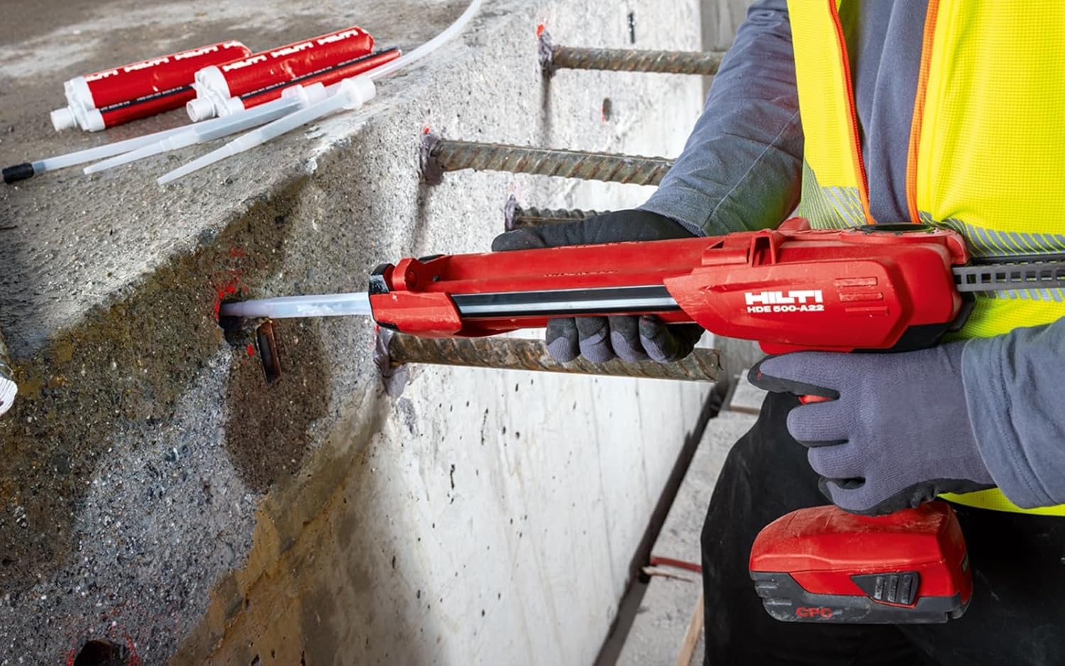 HIlti 3496604 HDE 500 Dispenser + Black/red (Battery not Included) Body Cordless Systems