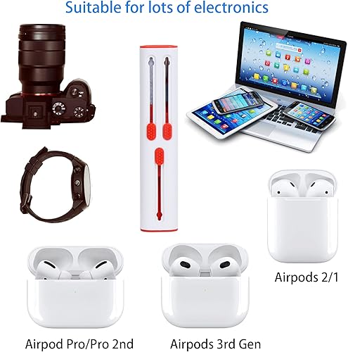 Miniatura 6 de Kit de limpieza compatible con Airpod Pro de 1 2 y 3 generación, kit de limpieza para Airpods y cepillo de teclado Gen 3 2 1, herramienta de