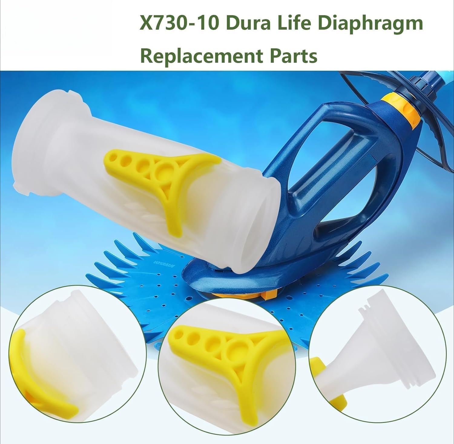 X73010 Dura Life Membran-Ersatz kompatibel mit Zodiac Baracuda 2 Stück