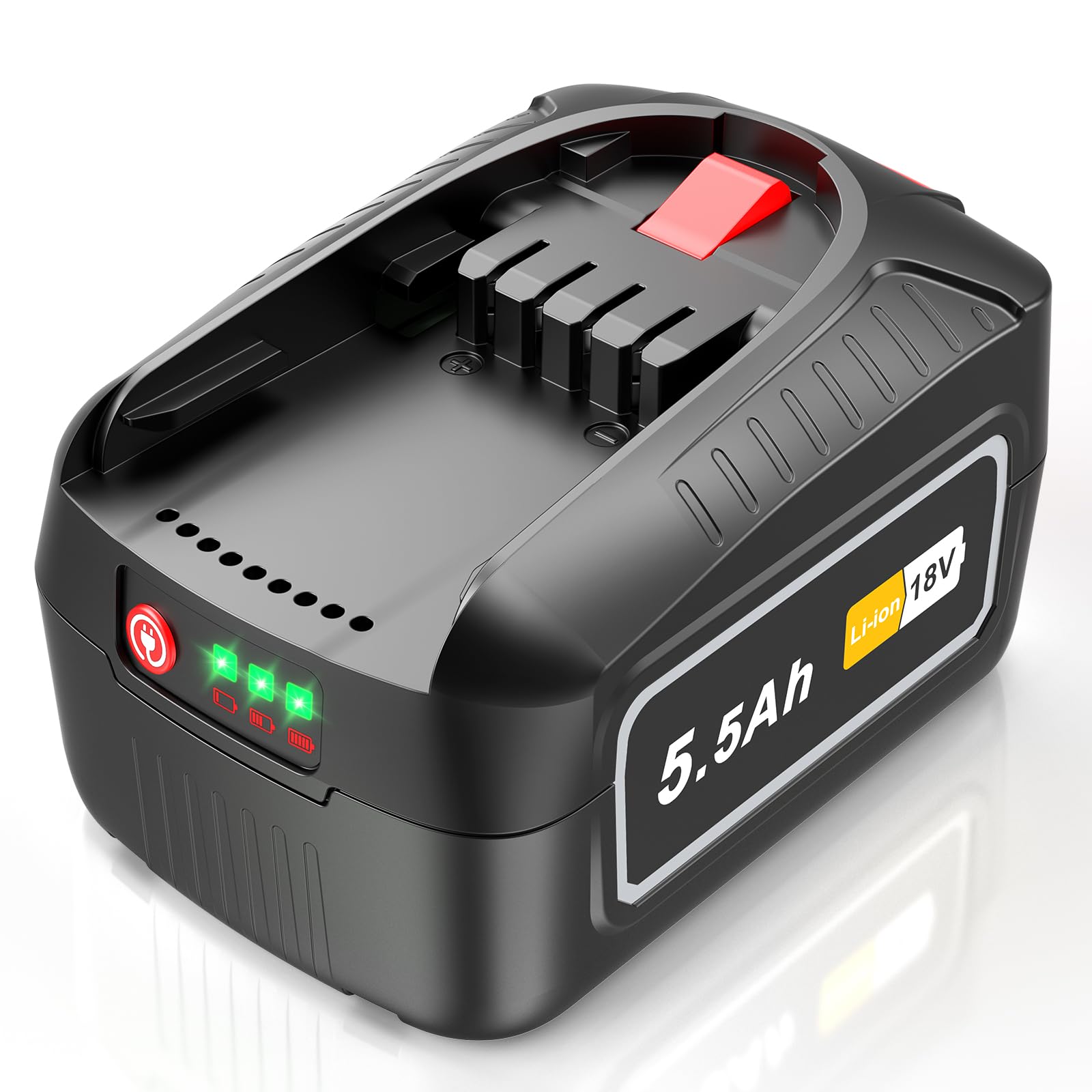 Batterie lithium-ion PBA 18 V 5500 mAh compatible avec les outils électriques Bosch, PBA1860, compatible avec les outils Bosch pour la maison et le jardin 18 V PBA PSB PSR