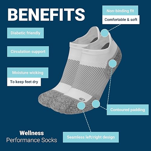 Miniatura 4 de OS1st Calcetines WP4 Wellness Performance ideales para diabéticos, pies sensibles, soporte de circulación y edema